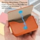 thumbnail image 3 of Portatarjetas de Presentación Uxcell, Estuche de Tarjetas de Negocio de Cuero PU con Cierre Magnético para Hombres y Mujeres, Naranja, 3 of 6