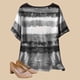 thumbnail image 4 of Puntoco Liquidación de blusas cortas para mujer, blusa de manga corta con estampado de moda para mujer, camiseta de cuello redondo, 4 of 5