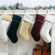 thumbnail image 4 of Medias navideñas en blanco de terciopelo de Color sólido de alta calidad, medias navideñas personalizadas con monograma y borla, 4 of 4