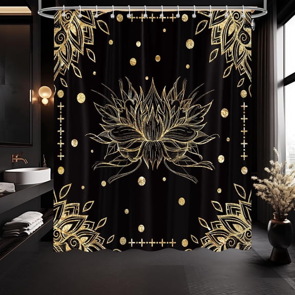 Retro Shower Curtain for Bathroom, Stars Abstract Decorative Art Style Restroom Bath Curtain, Polyester Fabric Waterproof Bath Curtains 60x72 Inch with 12 Hooks