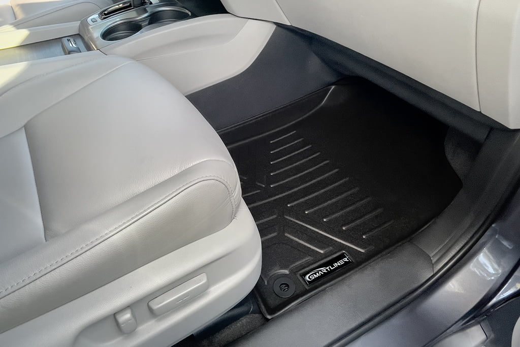 SMARTLINER 3 Rows Custom Fit Floor Liners Compatible with 2016 - 2022 Honda Pilot 7 Passenger and 8 Passenger (Gasoline | Fits Elite Trim)