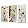 thumbnail image 3 of Designart "Occult Séance Insights IV" Modern Geometric Framed Wall Art Set Of 3 - White Abstract Frame Canvas Set For Living Room Decor, 3 of 6