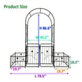 thumbnail image 5 of Metal Garden Arch with Gate 79.5''x86.6'', Rose Arch Trellis for Climbing Plants Outdoor - Black, Heavy Duty Steel Arbor with Planter Boxes, 5 of 9