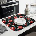 thumbnail image 3 of Pioneer Flower Floral Print Pattern Kitchen Dish Drying Mat 1 Pack, Ultra Absorbent Microfiber Drainer Mat, 16"x18", 3 of 6