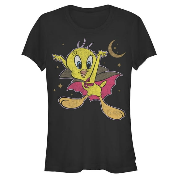 Juniors Looney Tunes Mythical Dracula Cape Tweety T Shirt