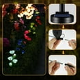 thumbnail image 4 of Lindbes Outdoor Solar Lighting Ground Plug Light Rose Shape Carden Ornament Light IP65, 4 of 17