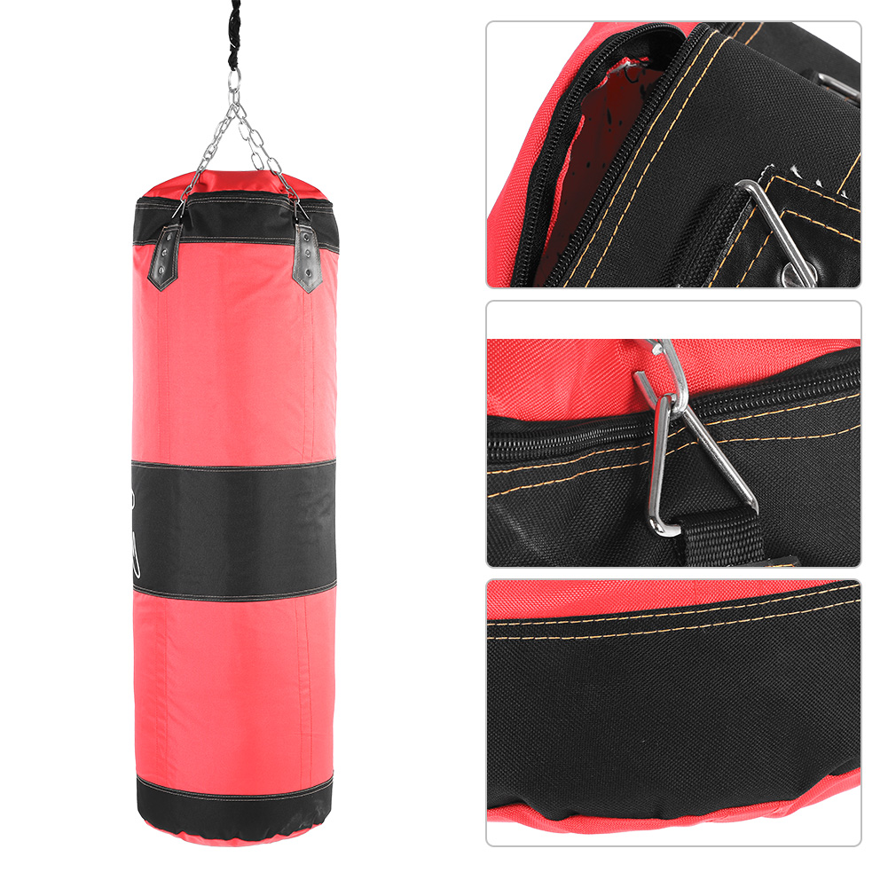 Qinhum Boxing Sandbag,Hanging Punching Sand Bag with Hook for Kicking Fighting Karate Home Gym Workout Equippment
