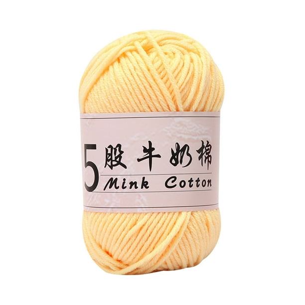 Hilo de algodón con leche para tejer muñecas y suéteres de bebé.Hilo acrílico suave para manualidades de costura y tejido casero.Lana para bufandas,gorros y bolsos.