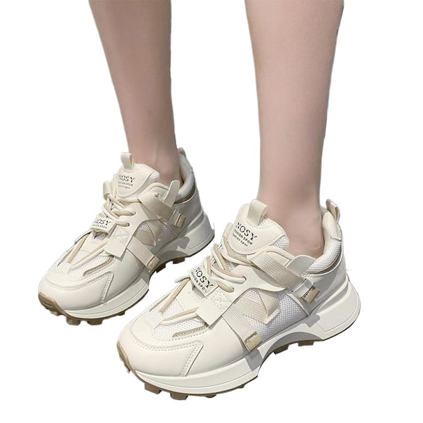 Zapatos para Deporte Estudiantes Deportivos Casuales Mujeres Colores Mezclados Suela Gruesa
