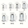 thumbnail image 4 of 110pcs Rivet Nut Tool Kit Set Blind Rivet Nut Hand Riveter Wrench Threaded Insert Rivnut Nutsert M3/M4/M5/M6/M8, 4 of 5