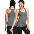 thumbnail image 6 of NELEUS Womens Tight Fitting Base Layer Dry Fit Tank Top 3 Pack,Black+Gray+Blue,US Size XS, 6 of 9
