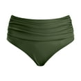 thumbnail image 5 of ERkkoi Bikini Bottoms for Women Mid Rise Full Coverage Bathing Suit Swimsuit Basic Swim Briefs Army Green XXL, 5 of 6