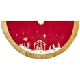 thumbnail image 1 of TS0233 Jupe d'Arbre, 20.50l x 12.50w x 10.00h, Rouge, Or, 1 of 4