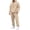 Beige, variant on Mens Tracksuit 2 Piece Outfit Pullover Hoodie and Cuffed Hem Joggers Fall Winter Athletic Sweat Suit Casual Gym Running Clothes Brown 2XL