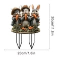 thumbnail image 3 of Easter Bunny Garden Insert, Easter Bunny Egg Outdoor Garden Yard Art, 11.8×7.8 Inch Waterproof Sun-Proof Holiday Landscaping Sign for Flower Bed Courtyard, 3 of 6
