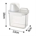 thumbnail image 4 of Food Storage Containers with Measuring Cup Rice Snacks Sugar Nuts Pet Food Storage Bin Cereal Storage Containers,2 x seal pot,Transparent, 4 of 6