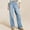 Light Blue, variant on Women's and Women's Plus Mid Rise Straight Jeans, Tummy-Smoothing Pannel Y2K Jeans Pants Women Straight Leg Trousers Retro High Waisted Jeans L(Black)