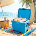 thumbnail image 2 of ELLEGNT 21 QT Portable Hard Cooler, Insulated Ice Chest with 2 Cup Holders, Blue, 2 of 10