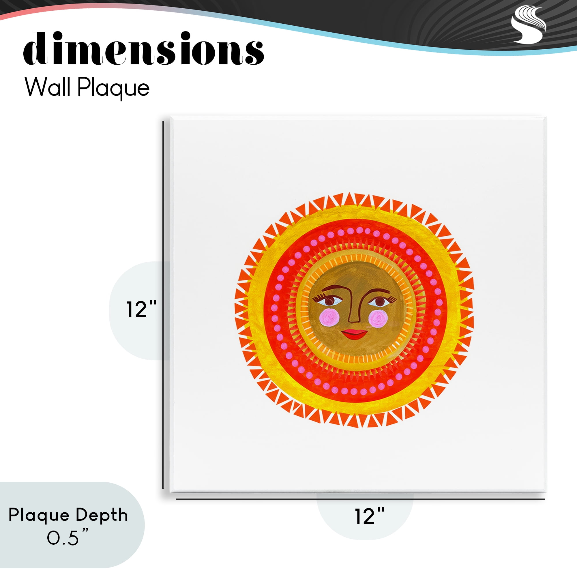 Stupell Industries Bold Bohemian Sun Wall Plaque Art, design by Katherine Herrell Studio