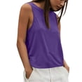 thumbnail image 4 of Pounoo Womens Workout Tops Sleeveless Twisted Back Solid Color Athletic Shirts Casual Loose Lightweight Soft Comfy Gym Wear Gift, 4 of 9