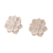 AJIWYH Gold Earrings Exquisite Gorgeous Elegant Solid Flower Pearl Earrings Stud Earrings