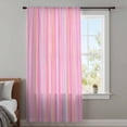 thumbnail image 4 of Pink Orange Blue Stripe Sheer Curtains 72 Inches Long, Modern Abstract Art Striped Farmhouse Light Filering Curtains, Breathable Simi Curtain Privacy Drapes for Living Room Bedroom Window Treatment, 4 of 9
