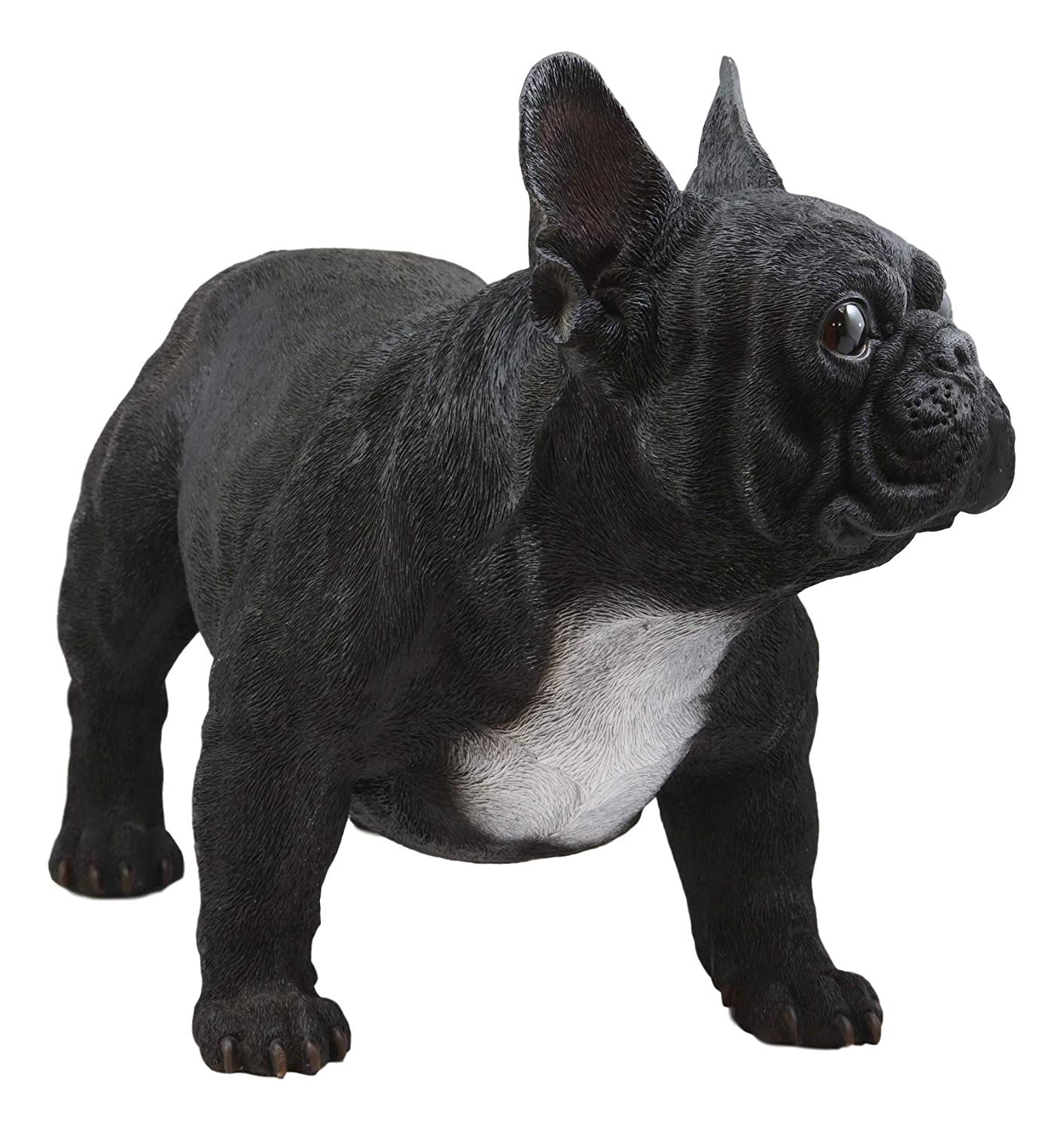 Ebros Adorable Large Lifelike Realistic Black French Bulldog Statue with Glass Eyes 19.5" Long Frenchie Figurine Pedigree Breed Animal Theme Dogs Puppy Puppies Sculpture - image 3 of 4