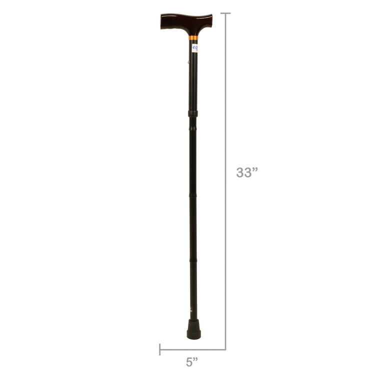 Equate Folding Cane for All Occasions, Height Adjustable, Black