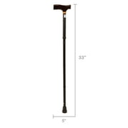 Equate Folding Walking Cane for Adults and Seniors, Height Adjustable, Black, 300 lb Weight Capacity