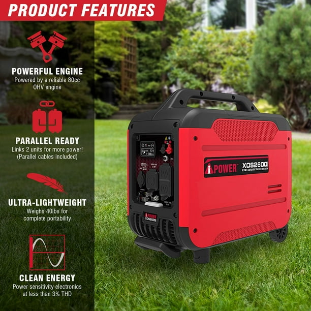 2,600 / 2,000 Watt AiPower Portable Generator With 80cc OHV