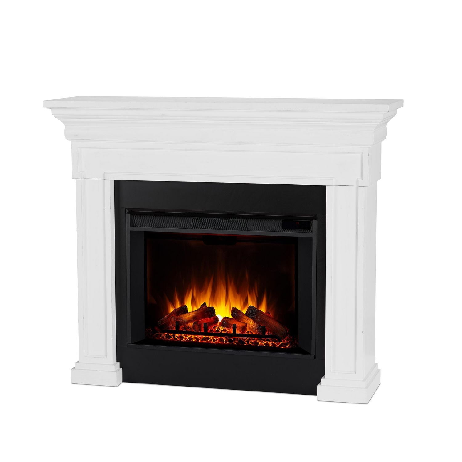 Emerson Grand Electric Fireplace in Rustic White