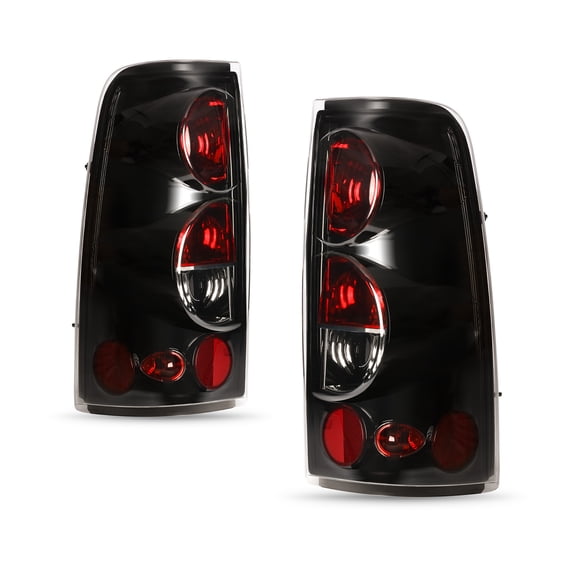 HOUGEET Pair Smoke Tail Lights Brake Lamp for 1999-2006 Chevy Silverado 1500 2500 3500