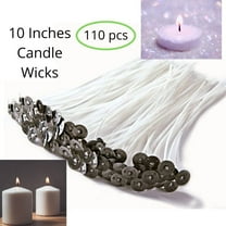 Candle Wicks for DIY Candle Making, Prewaxed Low Smoke Wicks for Diwali, Diyas, 100% Cotton, 10 Inch, 110 Pcs