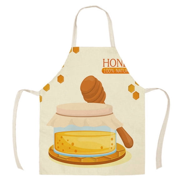 Delantal sin mangas de lino estampado para fiestas Delantal de cocina sin mangas resistente al aceite y las manchas