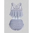 thumbnail image 2 of Traje de Tankini de Cordones en Talla Extra con Escote Pronunciado en Espalda Rosegal  Camisetas sin mangas de talla grande, 2 of 5