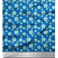 thumbnail image 1 of Soimoi Georgette Viscose Fabric Check,Leaves & Floral Artistic Print Fabric by the Yard 42 Inch Wide, 1 of 1