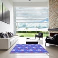 thumbnail image 7 of Ahgly Company Machine Washable Indoor Rectangle Transitional Sky Blue Area Rugs, 3' x 5', 7 of 7