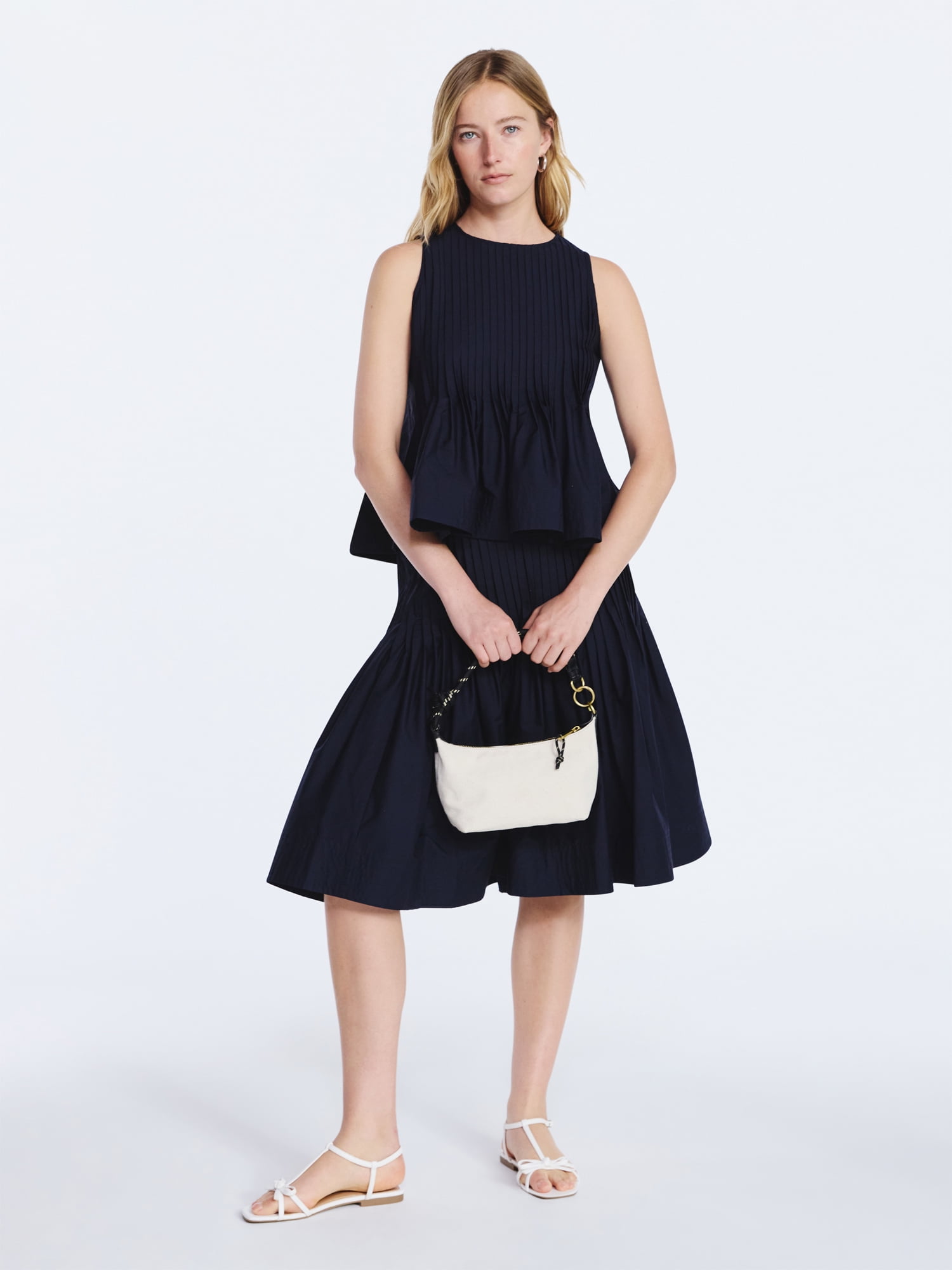 Free Assembly Women's Pintuck Knee Length Skirt, Sizes XS-XXL