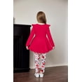 thumbnail image 4 of Arshiner Toddler Girl Clothes Ruffle Long Sleeve Shirt and Printed Leggings Fall Winter Outfit Set, 4 of 5