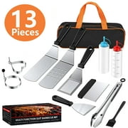 BBQ Tool Set, Grill Tools, Griddle Accessories for Blackstone, 13 Pcs BBQ Grill Tools Set for Camp Chef, Stainless Steel Griddle Accessories Kit for Outdoor Grill