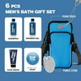 thumbnail image 2 of Bath and Body Wash Gift Set for Men Father's Day Idea, Ocean Scent Post-Workout Bath Basket Sets for Men Cleanses, Hydrates, Refreshes, 2 of 8