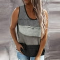 thumbnail image 2 of Dagugfen Womens Tank Tops V Neck Strap Color Block Trendy Loose Streetwear Casual Lightweight Blouses, 2 of 3