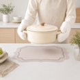 thumbnail image 3 of Unique Bargains 2 Pcs Irregular Shape Placemat Light Gray PU, 3 of 5