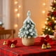 thumbnail image 3 of Mini Árbol de Cedro Nevado Flocado para Mesa, Decoración Navideña para Escritorio y Repisa., 3 of 6