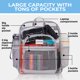 thumbnail image 3 of Mochila SHYLERO Clear extra grande de 32 litros con cierre TSA, gris claro, 3 of 9