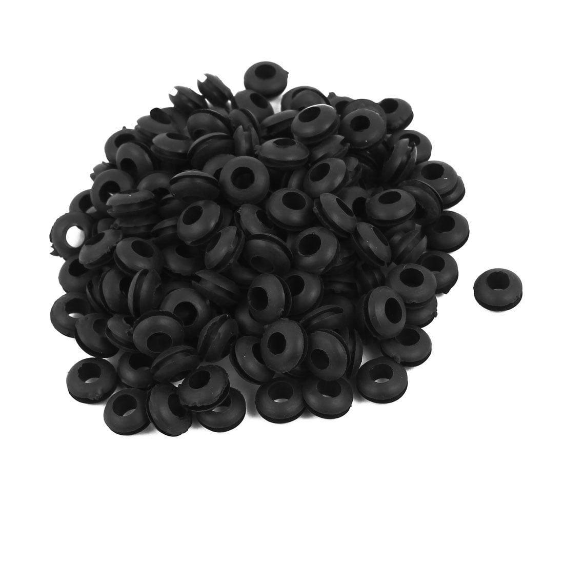 Electric Cable Protector Rubber Ring Wiring Grommets Black 4mm Inner ...