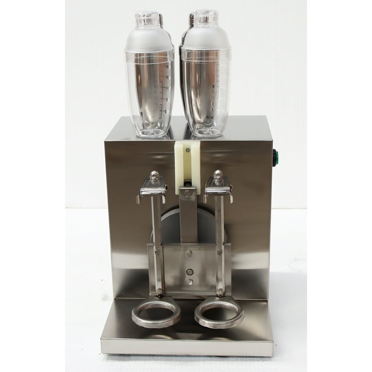 Techtongda Milk Tea Shaker Electric Shaking Machine Mixer with Double-Cup  Auto for Milkshake Coffee Bar Stainless Steel