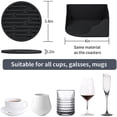 thumbnail image 4 of Paquete de 6 Posavasos de Silicona Negra, Posavasos Antideslizantes Antiadherentes Resistentes Al , Posavasos para Mesa de Café, Posavasos para de Vino, 4 of 5