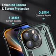 thumbnail image 4 of Sumao for iPhone 13 Pro max Case with Ring,Military Grade Shockproof Liquid Silicone Slim Phone Case-Green Grey, 4 of 10