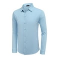 thumbnail image 6 of Coshow Mens Button Down Dress Shirts Business Casual Long Sleeve Wrinkle Free Blouses, 6 of 7